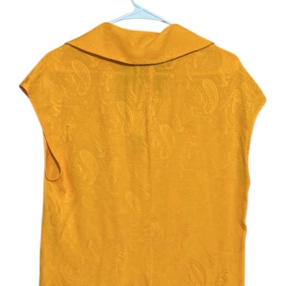 Zara NWT Women FULL LENGTH JACQUARD JUMPSUIT BLOGGERS FAV Orange/Yellow Medium - Picture 10 of 16